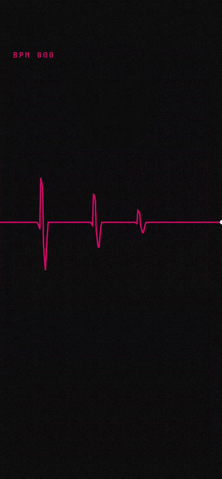 One layer too far: the screen goes black and an ECG line flatlines.